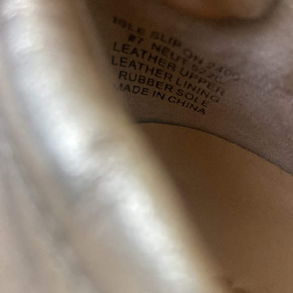 ABEO Isle Gold Metallic Leather Slip-on Walking Shoe Jute Wrap Sole Normcore - Picture 7 of 16